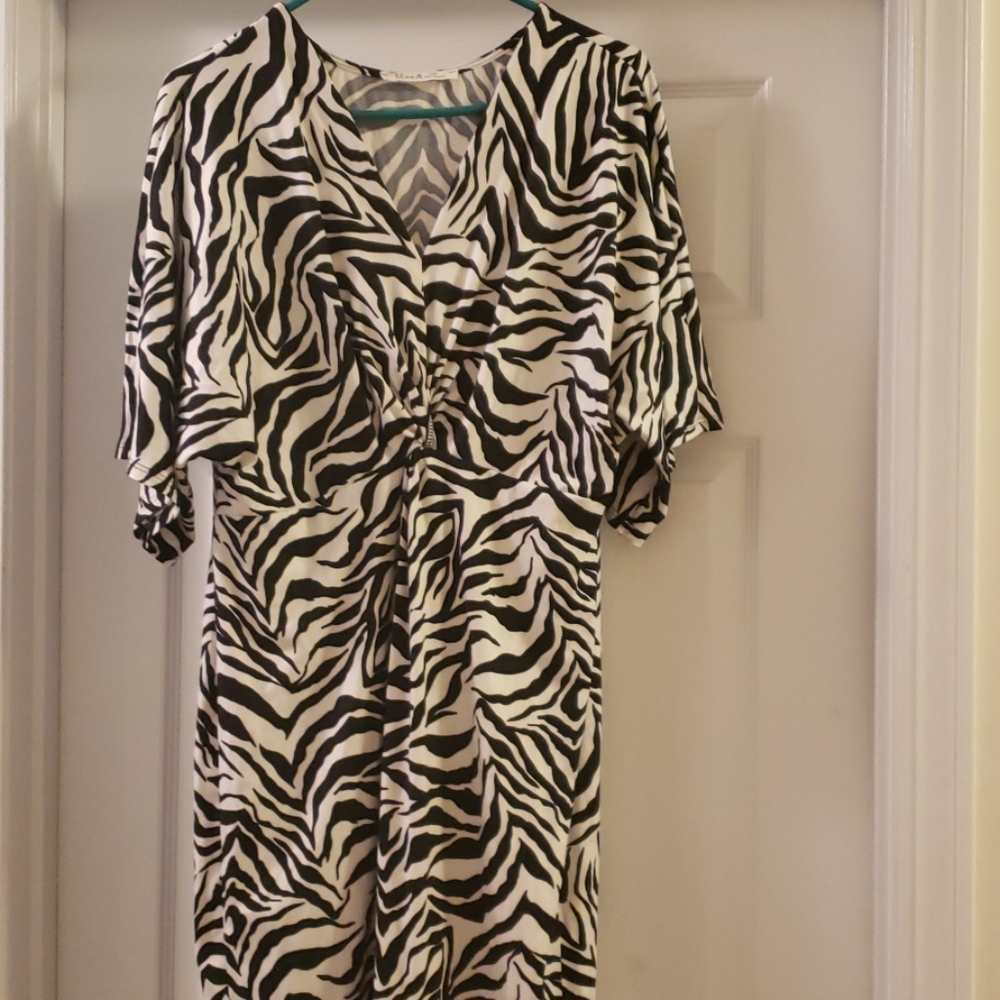 Zebra print cocktail dress